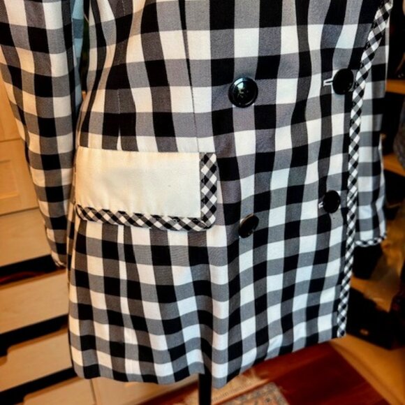 Escada Black and White Size 34 Jacket - Picture 4 of 10